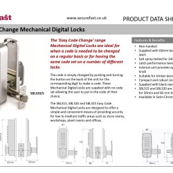 Securefast No SBL320SFR Digital Lock With Knob