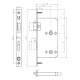 Din Mortice Bathroom Lock Eclipse Ultimate 60mm Backset