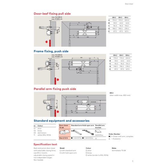 Dormakaba TS 68 Scissor Arm Door Closer