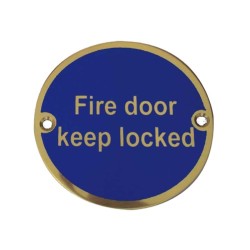 Fire Door Keep Locked 76mm Signage