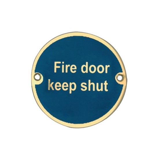 Fire Door Keep Shut 76mm Signage