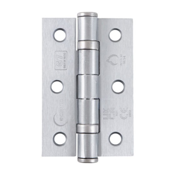 76x52mm Mild Steel Grade 7 Ball Bearing Hinge PAIR (8 Finishes) 