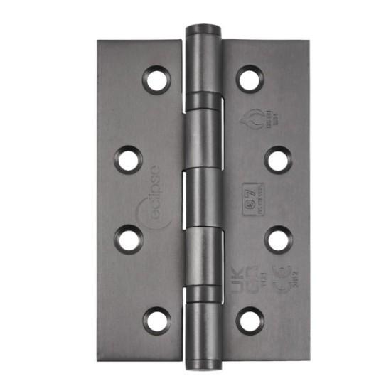 Eclipse Grade 7 Stainless Steel Slim Knuckle Ball Bearing Hinge 102x67x2mm PAIR