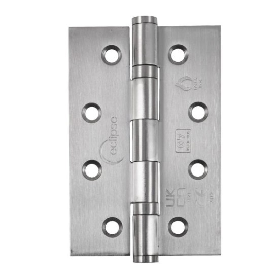 Eclipse Grade 7 Stainless Steel Slim Knuckle Ball Bearing Hinge 102x67x2mm PAIR