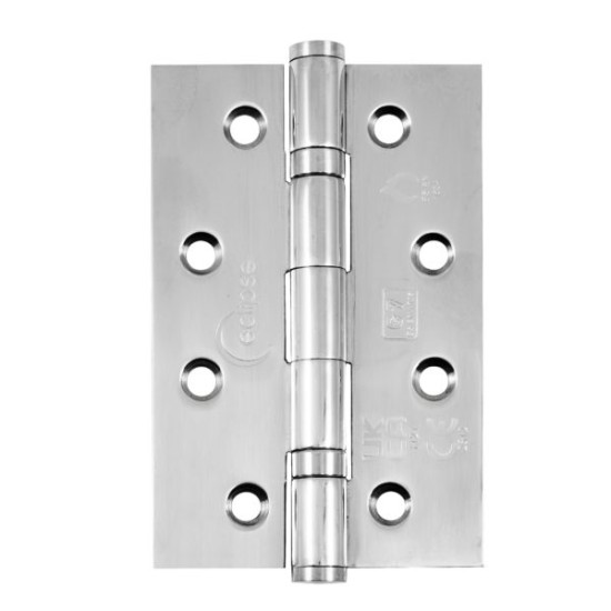 Eclipse Grade 7 Stainless Steel Slim Knuckle Ball Bearing Hinge 102x67x2mm PAIR