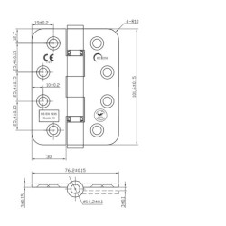 Eclipse Grade 316 Marine Radius External Hinge PAIR