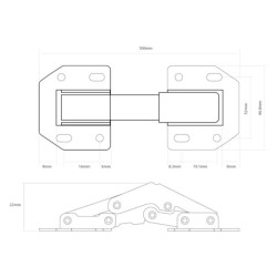 Eclipse Easy On Surface Mounted Cabinet Hinge
