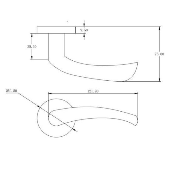 Monza Lever On Rose Set (8 Finishes)