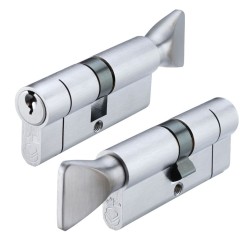 Cylinder and turn 70mm - Satin Stainless