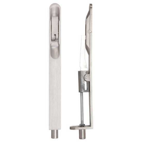 Lever action flush bolt - 20 x 200mm - Radius - Satin Stainless Steel