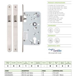 Din Latch - Backset 60mm - Radius