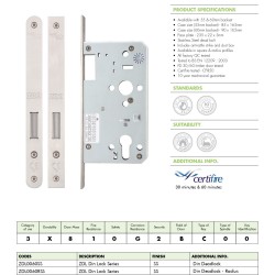 Din Euro Deadlock - Backset 60mm - Radius