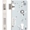 Din Euro Sashlock - 72mm C/C - Backset 60mm - Satin Stainless