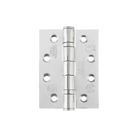 Zoo Grade 13 Square Hinge Polished Satin Stainless - Sold Individually