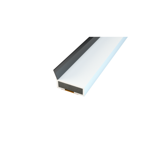 Pyroplex 10 x 4 Rigid Box Offset Flipper Fire & Smoke Intumescent Strip