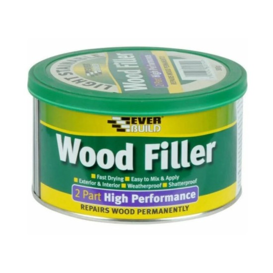 Everbuild 2PWHITE05 2-Part High-Performance Wood Filler White 500g