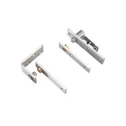 Square pivot hinge set - Satin Stainless Steel Grade 304