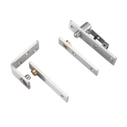 Square pivot hinge set - Satin Stainless Steel Grade 304