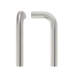 19mm D Pull Handle - Bolt Through Fixings - Satin Stainless