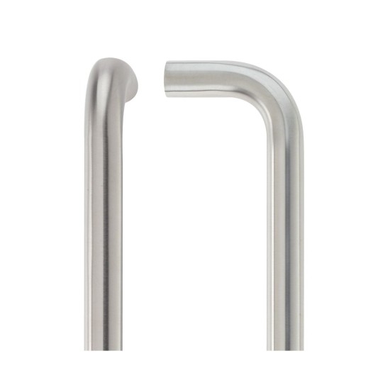 19mm D Pull Handle - Bolt Through Fixings - Satin Stainless