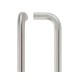 19mm D Pull Handle - Bolt Through Fixings - Satin Stainless