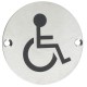 Accessible Disabled 76mm Signage - Satin Stainless Steel